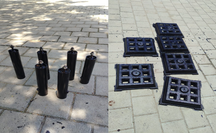 Bases de parasoles reforzadas y adecuadas, brindando mayor estabilidad y seguridad.